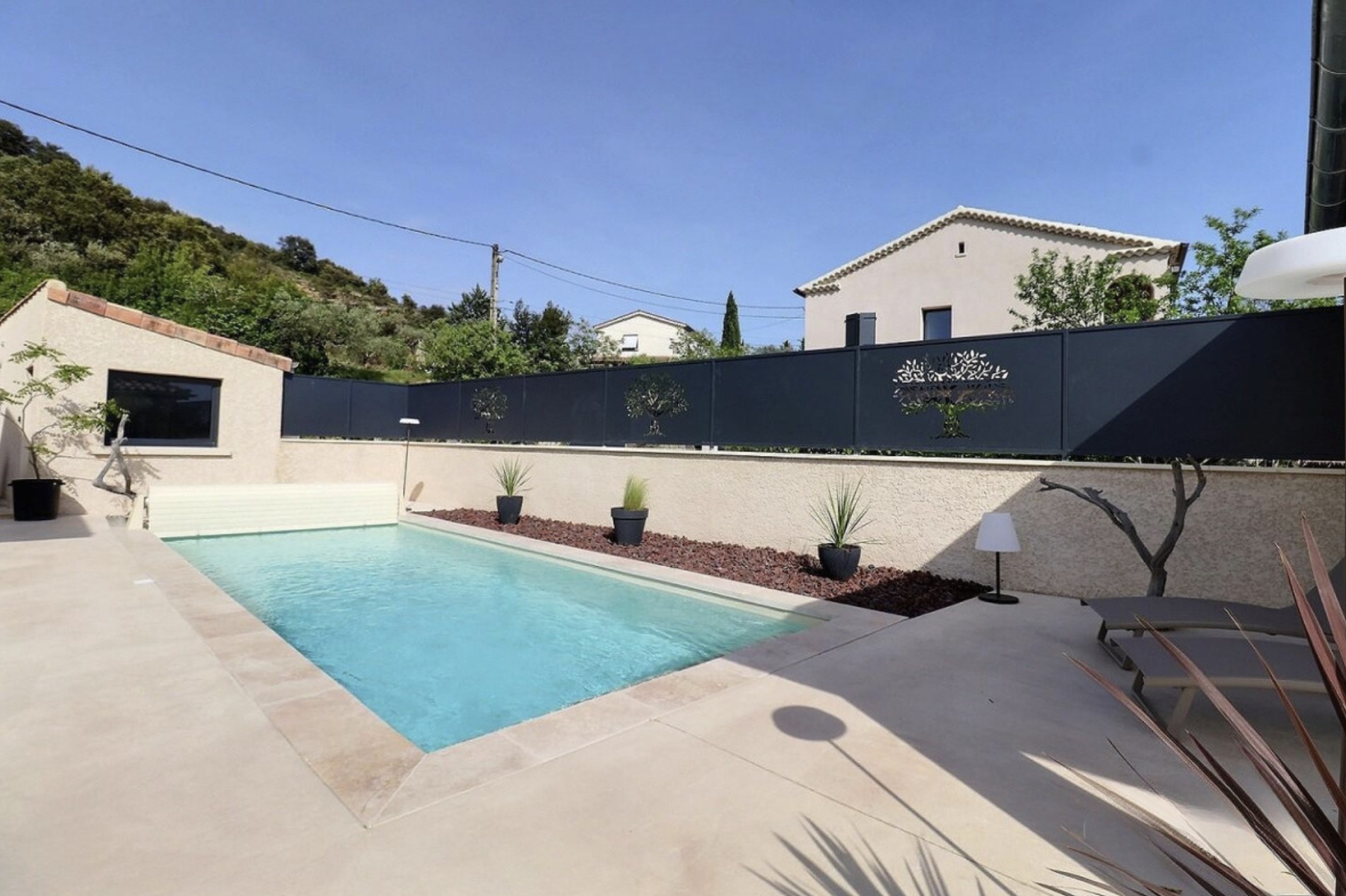 Piscine chauffée vue
